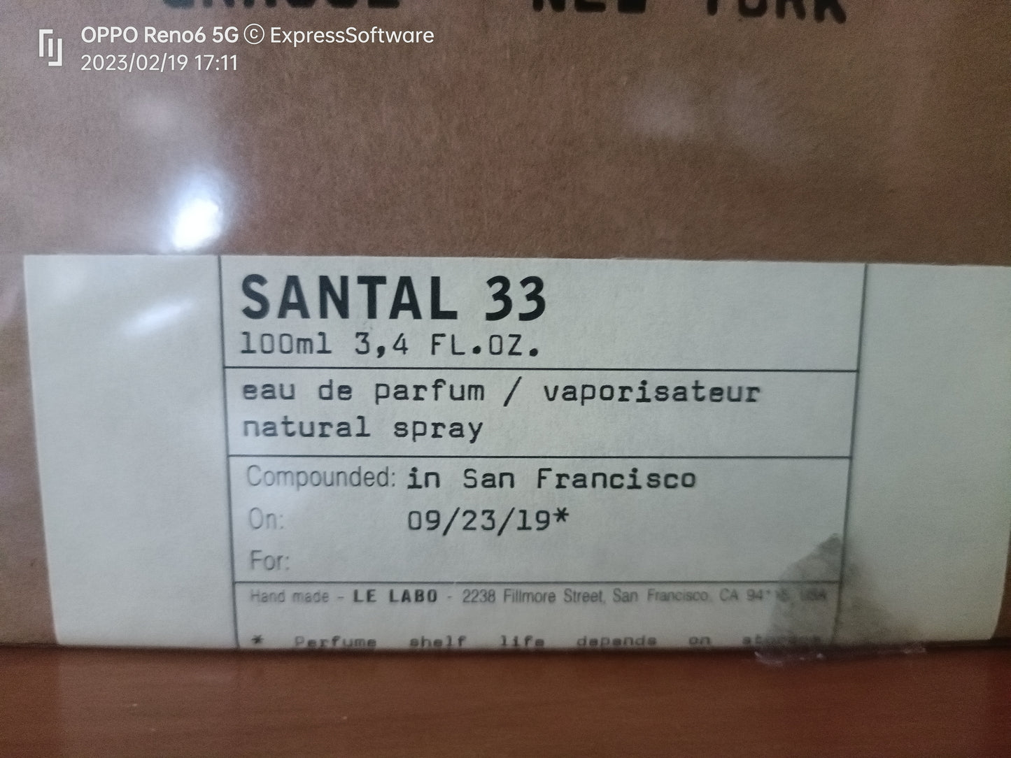 Le Labo Santal 33 eau de parfum for women and men 100 ml in sealed original box